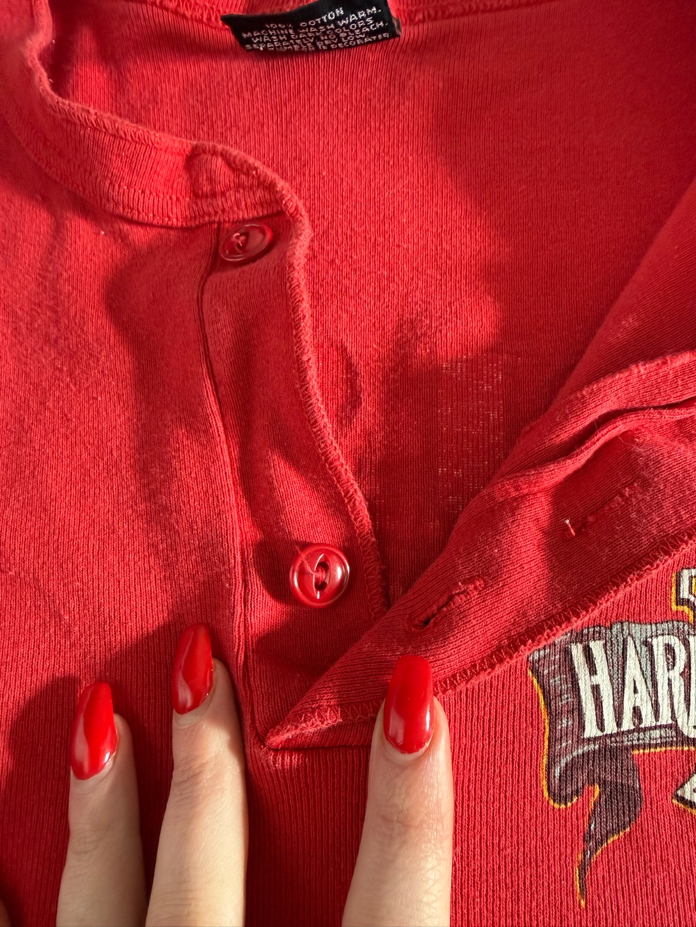 Harley-Davidson Long Sleeve Henley - Picture 3 of 7